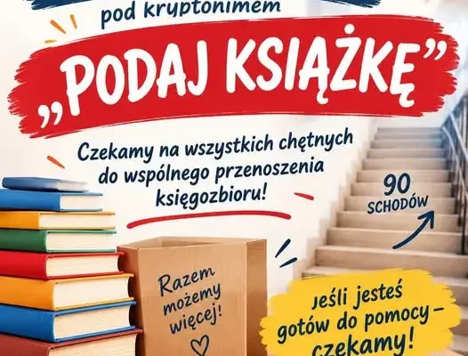 Biblioteka w Rudniku przenosi się do nowego Gminnego Centrum Kultury – trwa akcja „Podaj książkę”