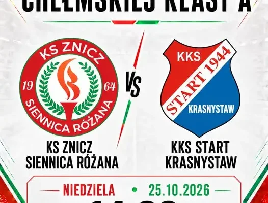 Zapowiedź meczu: Znicz Siennica Różana zmierzy się ze Startem Krasnystaw