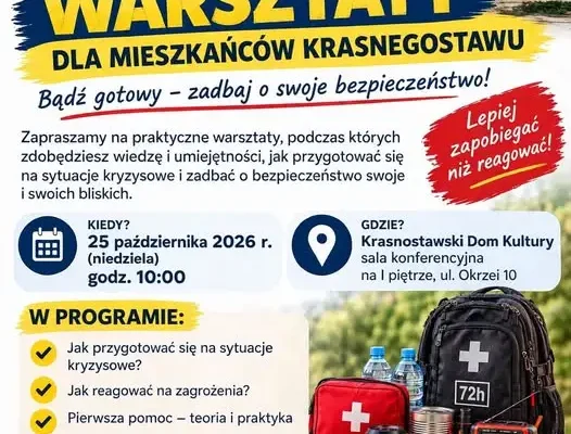 Bezpłatne warsztaty ochrony ludności w Krasnymstawie – jak reagować w kryzysie?