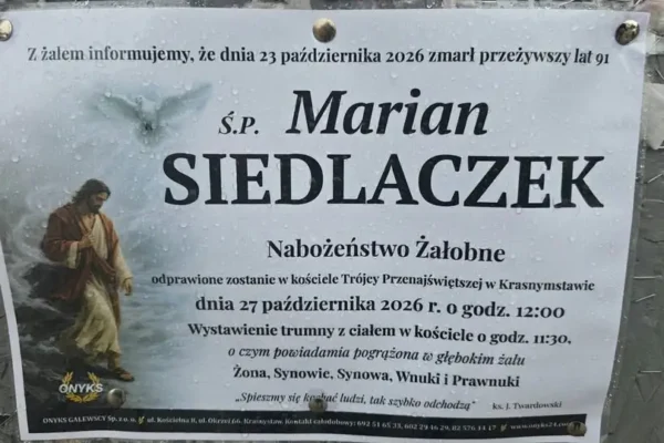 Zmarł Marian Siedlaczek, były prezes Startu Krasnystaw. Miał 91 lat