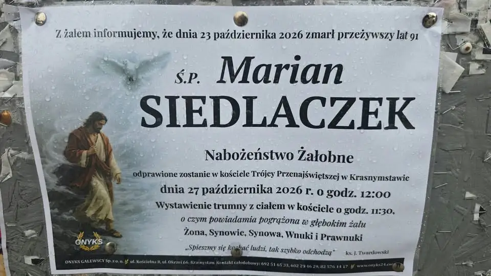 Zmarł Marian Siedlaczek, były prezes Startu Krasnystaw. Miał 91 lat