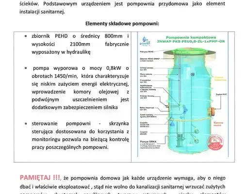 Jak dbać o przydomową pompownię? Gmina Krasnoczyn przypomina o zasadach